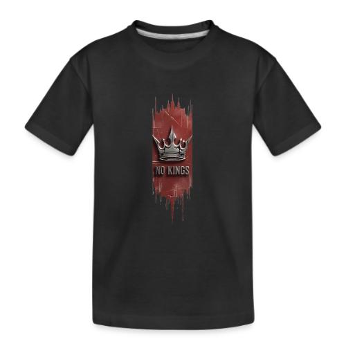NO KINGS - Distressed Anarchy Crown - Kid's Premium Organic T-Shirt