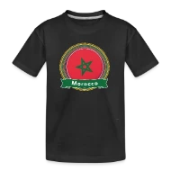 Morocco Happy Holi Color Framed Morocco Flag Banne - Kid’s Premium Organic T-Shirt