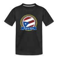 Puerto Rico Happy Holi Color Framed Puerto Rico - Kid’s Premium Organic T-Shirt