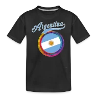 Argentina Sports Holi Color Framed Argentina Flag - Kid’s Premium Organic T-Shirt