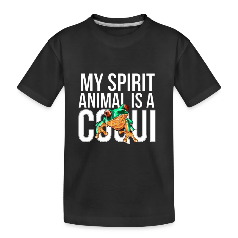 My Spirit Animal is a Coqui Boricua Puerto Rico - Kid’s Premium Organic T-Shirt