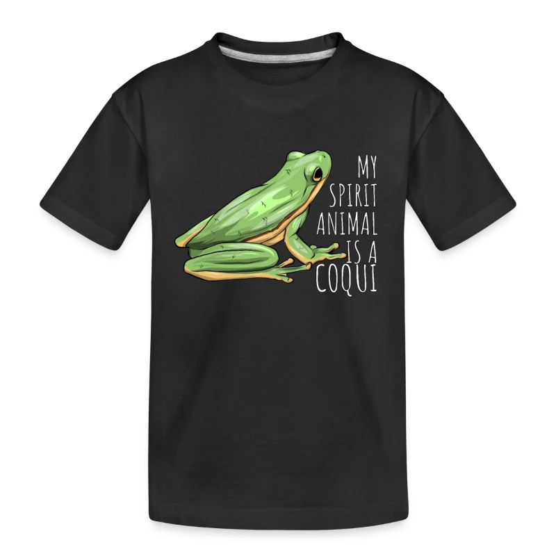 My Spirit Animal is a Coqui Boricua Puerto Rico Re - Kid’s Premium Organic T-Shirt