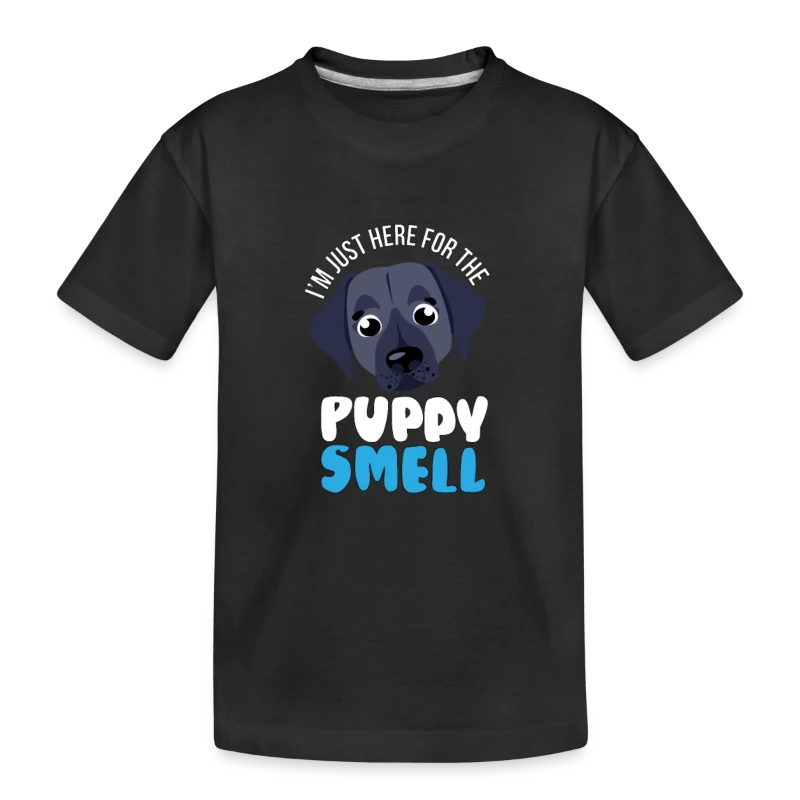I'm Just Here For The Puppy Smell - Doggys Pupper - Kid’s Premium Organic T-Shirt