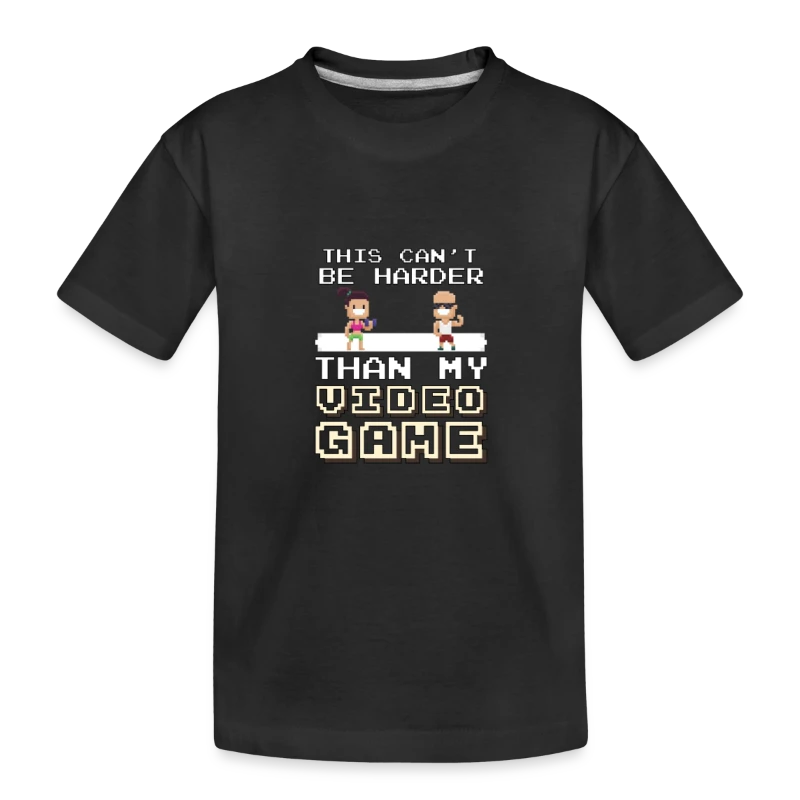 It Can't Be Harder Than My Video Game - Vintage 8 - Kid’s Premium Organic T-Shirt