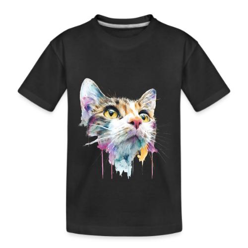 Chromatic Cat Splash - Kid's Premium Organic T-Shirt