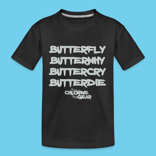 Butterwhy.png - Kid's Premium Organic T-Shirt