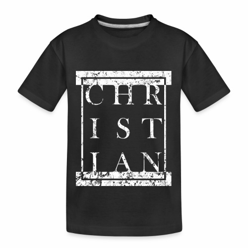 CHRISTIAN Religion - Grunge Block Box Gift Ideas - Kid's Premium Organic T-Shirt