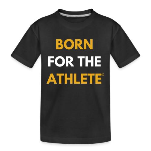 Born for the Athlete, Yellow/White - Kid's Premium Organic T-Shirt