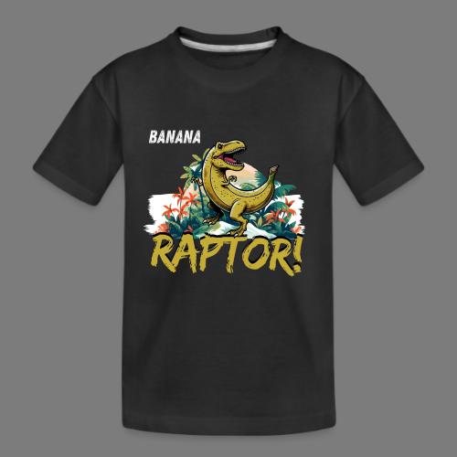 Funny Banana Raptor T-Rex Design - Kid's Premium Organic T-Shirt
