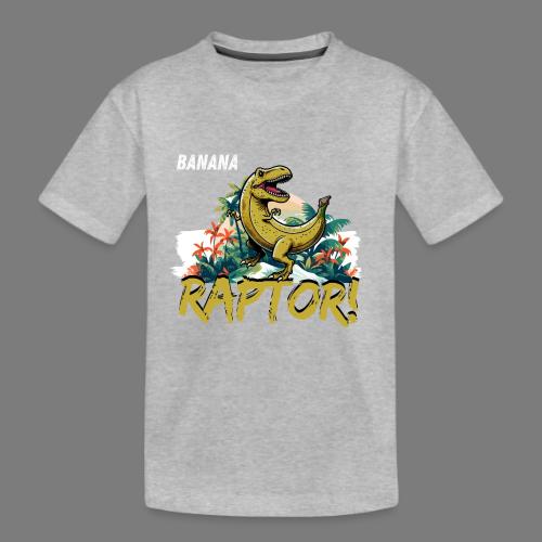 Funny Banana Raptor T-Rex Design - Kid's Premium Organic T-Shirt