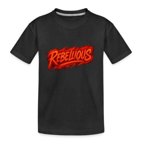 Rebellious Graffiti Neon Orange Streetwear T-Shirt - Kid's Premium Organic T-Shirt