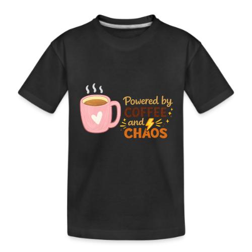 Powered by Coffee and Chaos - Kid's Premium Organic T-Shirt