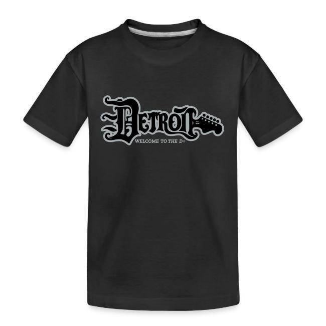 DETROIT GUITAR WTTD BLK SLR REG FONT