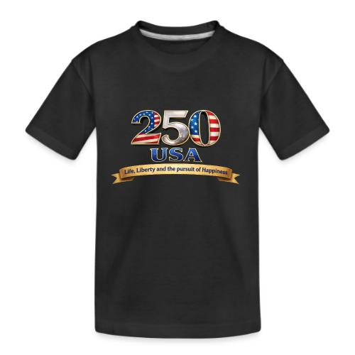 250 USA Liberty Banner - Kid's Premium Organic T-Shirt