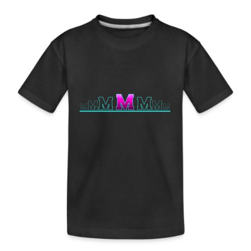Letter M – Capital Varsity Alphabet Monogram - Kid's Premium Organic T-Shirt