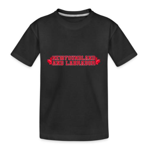Newfoundland and Labrador with maple leaf - Kid's Premium Organic T-Shirt