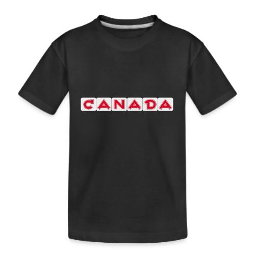 Canada, red letters on white background - Kid's Premium Organic T-Shirt