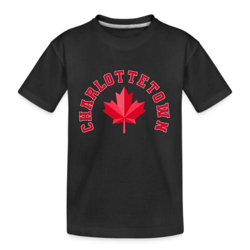 Charlottetown with maple leaf - Kid's Premium Organic T-Shirt