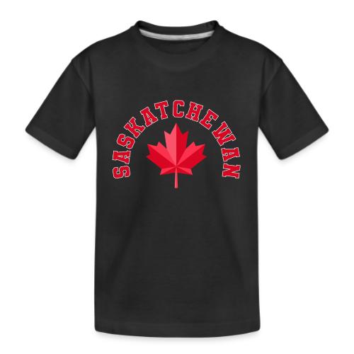 Saskatchewan with maple leaf - Kid's Premium Organic T-Shirt