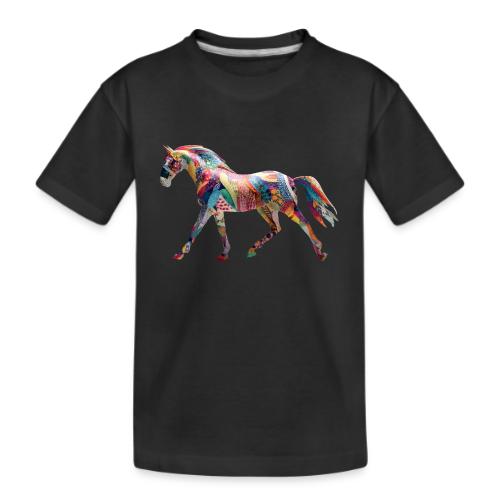 Colorful Abstract Horse Art Design - Kid's Premium Organic T-Shirt