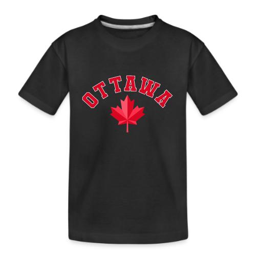 Ottawa with maple leaf - Kid's Premium Organic T-Shirt