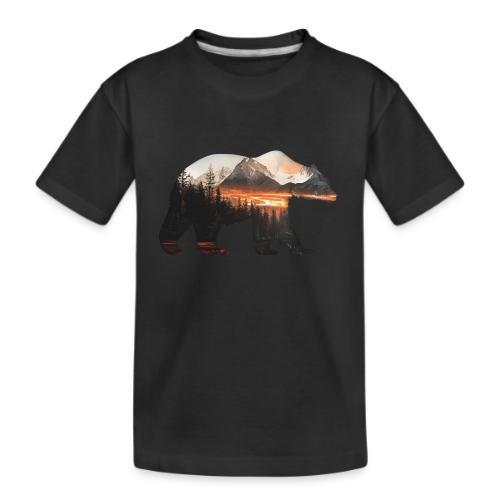 Canada Bear: fiery tones - Kid's Premium Organic T-Shirt