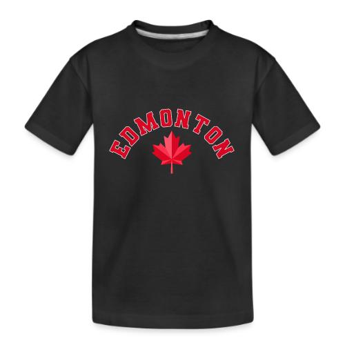 Edmonton with maple leaf - Kid's Premium Organic T-Shirt