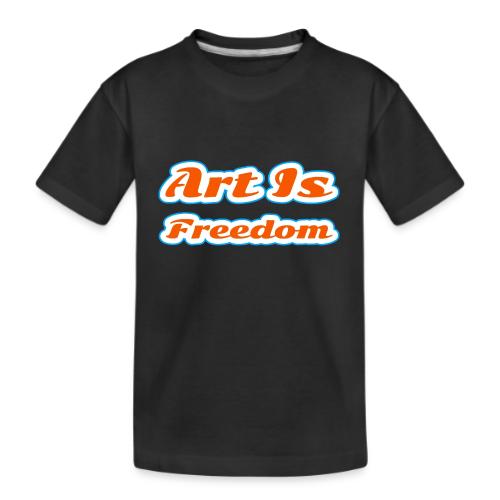 Art Is Freedom — Creative Expression Script - Kid's Premium Organic T-Shirt