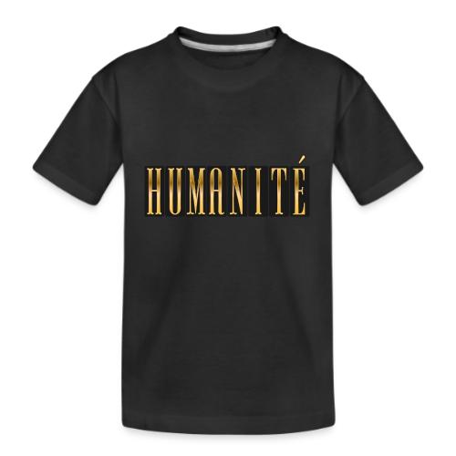 Humanity in Golden Letters - Kid's Premium Organic T-Shirt