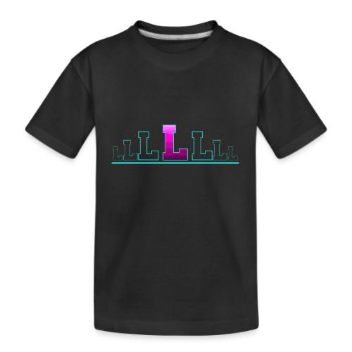 Letter L – Capital Varsity Alphabet Monogram - Kid's Premium Organic T-Shirt