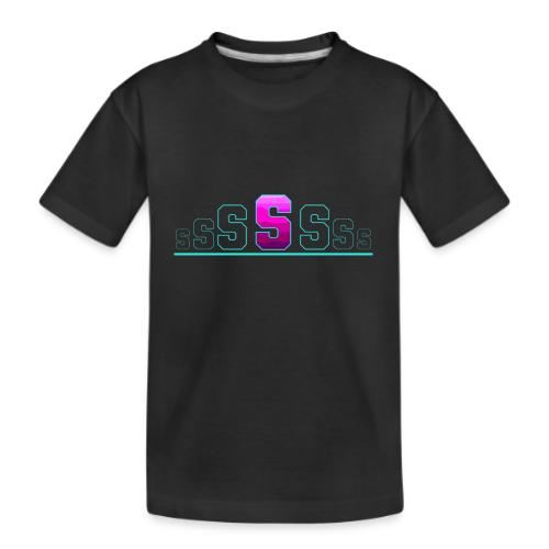 Letter S – Capital Varsity Alphabet Monogram - Kid's Premium Organic T-Shirt