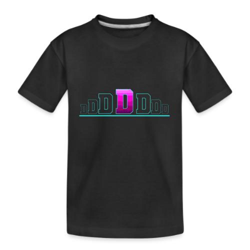 Letter D – Capital Varsity Alphabet Monogram - Kid's Premium Organic T-Shirt
