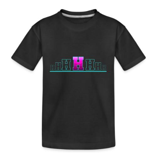 Letter H – Capital Varsity Alphabet Monogram - Kid's Premium Organic T-Shirt