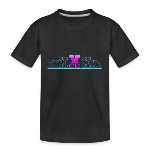 Letter X – Capital Varsity Alphabet Monogram - Kid's Premium Organic T-Shirt