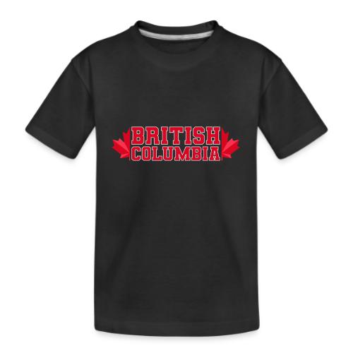 British Columbia with maple leaf - Kid's Premium Organic T-Shirt