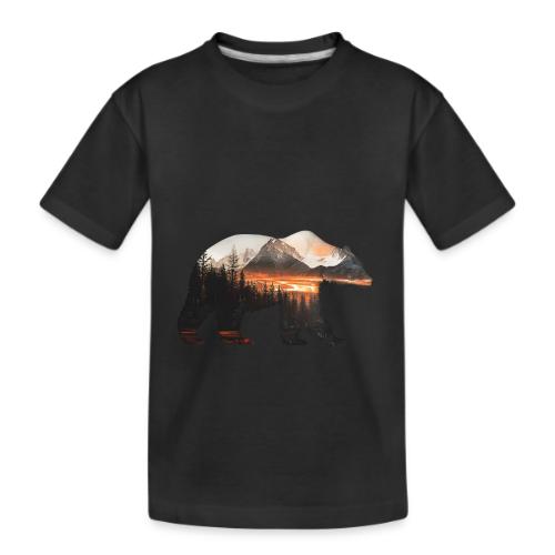 Canada Bear: fiery tones - Kid's Premium Organic T-Shirt