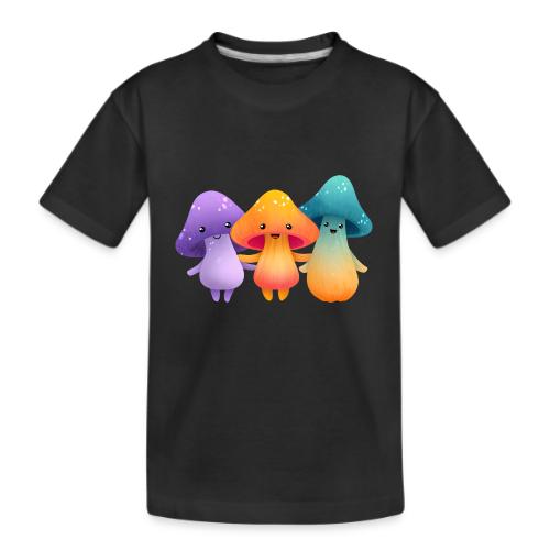 Cheerful Mushroom Friends - Kid's Premium Organic T-Shirt