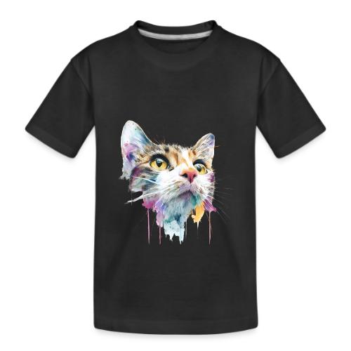 Chromatic Cat Splash - Kid's Premium Organic T-Shirt