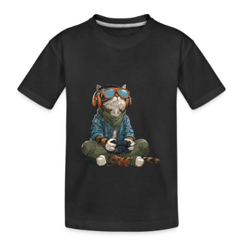 Cat: Purrfect Player - Kid's Premium Organic T-Shirt