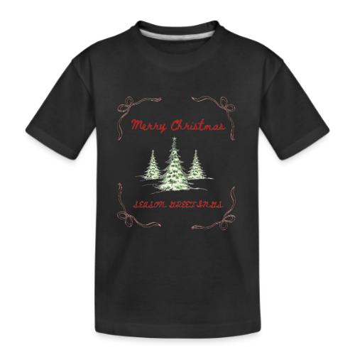 Beautiful Green Christmas Tree Graphic - Kid's Premium Organic T-Shirt