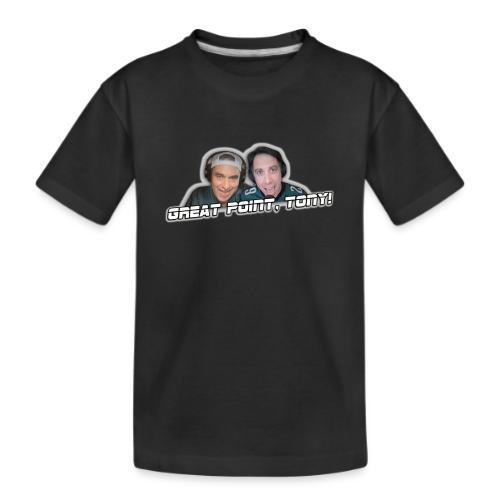 GREAT POINT, TONY! (with glow) - Kid's Premium Organic T-Shirt
