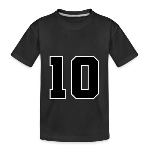 Varsity Number 10 Athletic Design - Kid's Premium Organic T-Shirt