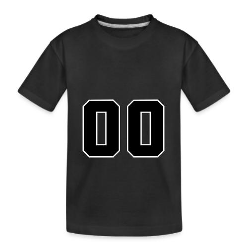 Varsity 00 Athletic Number Design - Kid's Premium Organic T-Shirt