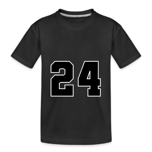 Varsity Number 24 College Font - Kid's Premium Organic T-Shirt