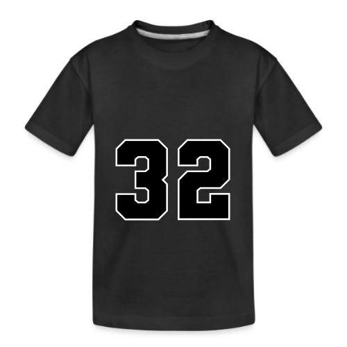 Varsity Number 32 Athletic Design - Kid's Premium Organic T-Shirt