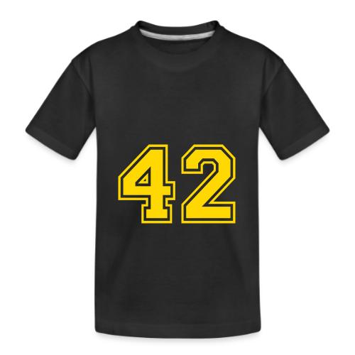 Number 42 in a classic athletic collegiate font - Kid's Premium Organic T-Shirt
