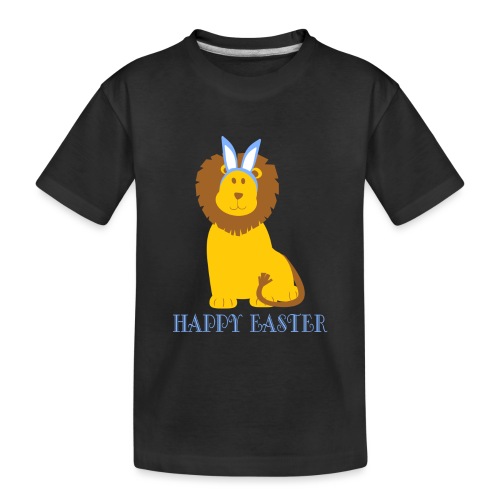 Happy Easter Lion Bunny Ears - Kid's Premium Organic T-Shirt
