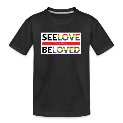 FUMCSD See Love, Be Loved: white design background - Kid's Premium Organic T-Shirt