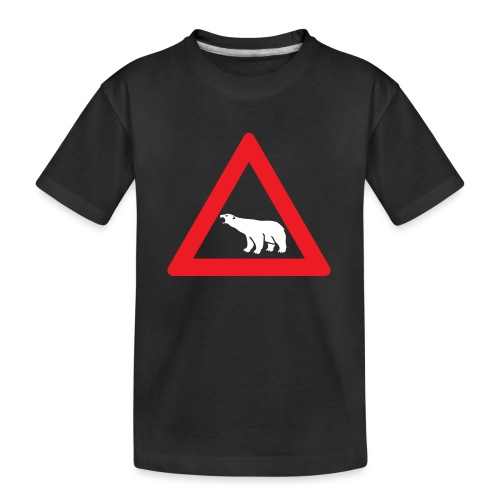 Polar Bear Road Sign - Kid's Premium Organic T-Shirt