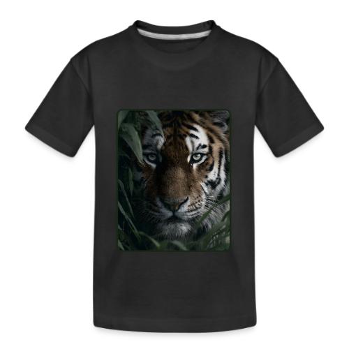 Tiger Jungle Eyes Wildlife Design - Kid's Premium Organic T-Shirt